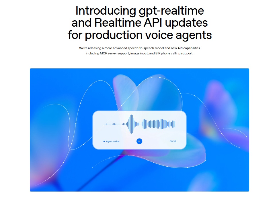 OpenAI 重磅发布 GPT-Realtime，开启实时语音对话新时代