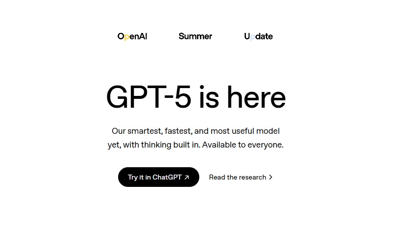 OpenAI 发布 GPT-5：人工智能迈向新巅峰